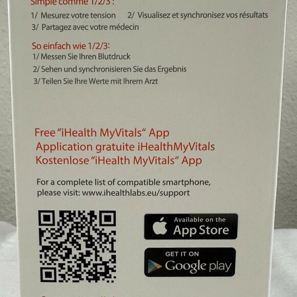 iHealth Track Wireless Bluetooth Arm Blood Pressure Monitor Model KN-550BT Large - Picture 15 of 16